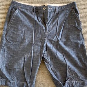 Blue linen style shorts